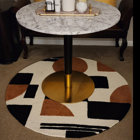 Antoni Handmade Wool Ivory/Black/Brown Rug & Reviews | AllModern